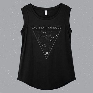 Sagittarius constellation sleeveless shirt size M